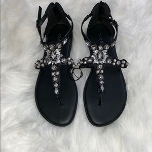 Torrid Pearl and Gemstone Sandals (wide width)